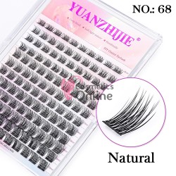 Gene false  smocuri / manuchi Yuanzhijie 30D de D/0,07/8-10-12-14-16mm (Mixt) - 144 smocuri DIY68 + 1 Pigment Make-up Cadou